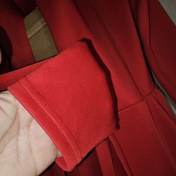 Red Jumpsuit Pants Set By DAISY Vintage Retro Sexy Club Stretchy Glam - Picture 9 of 12